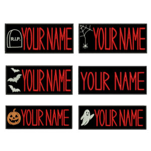 Custom Halloween Name Patches Iron on Hook Fastener Loop Tag for ghostbuster custume